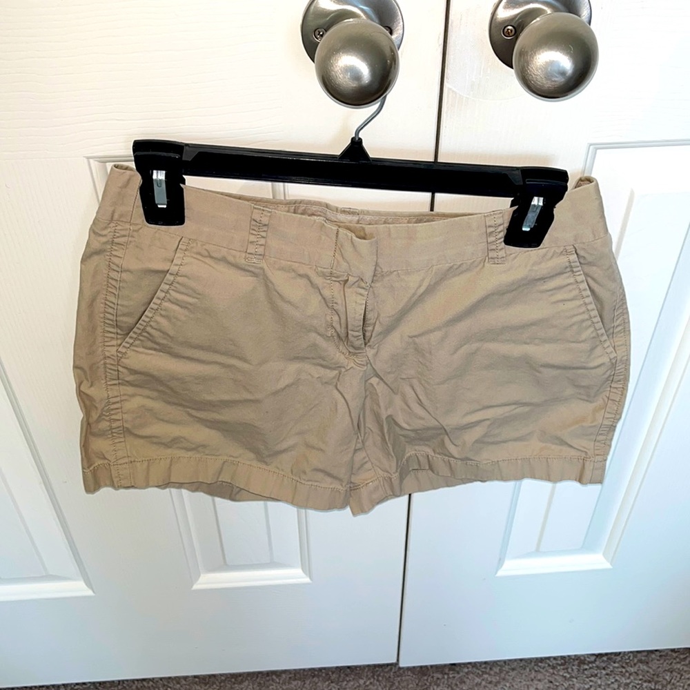 J Crew 100% Cotton Size 2 beige Chino shorts.